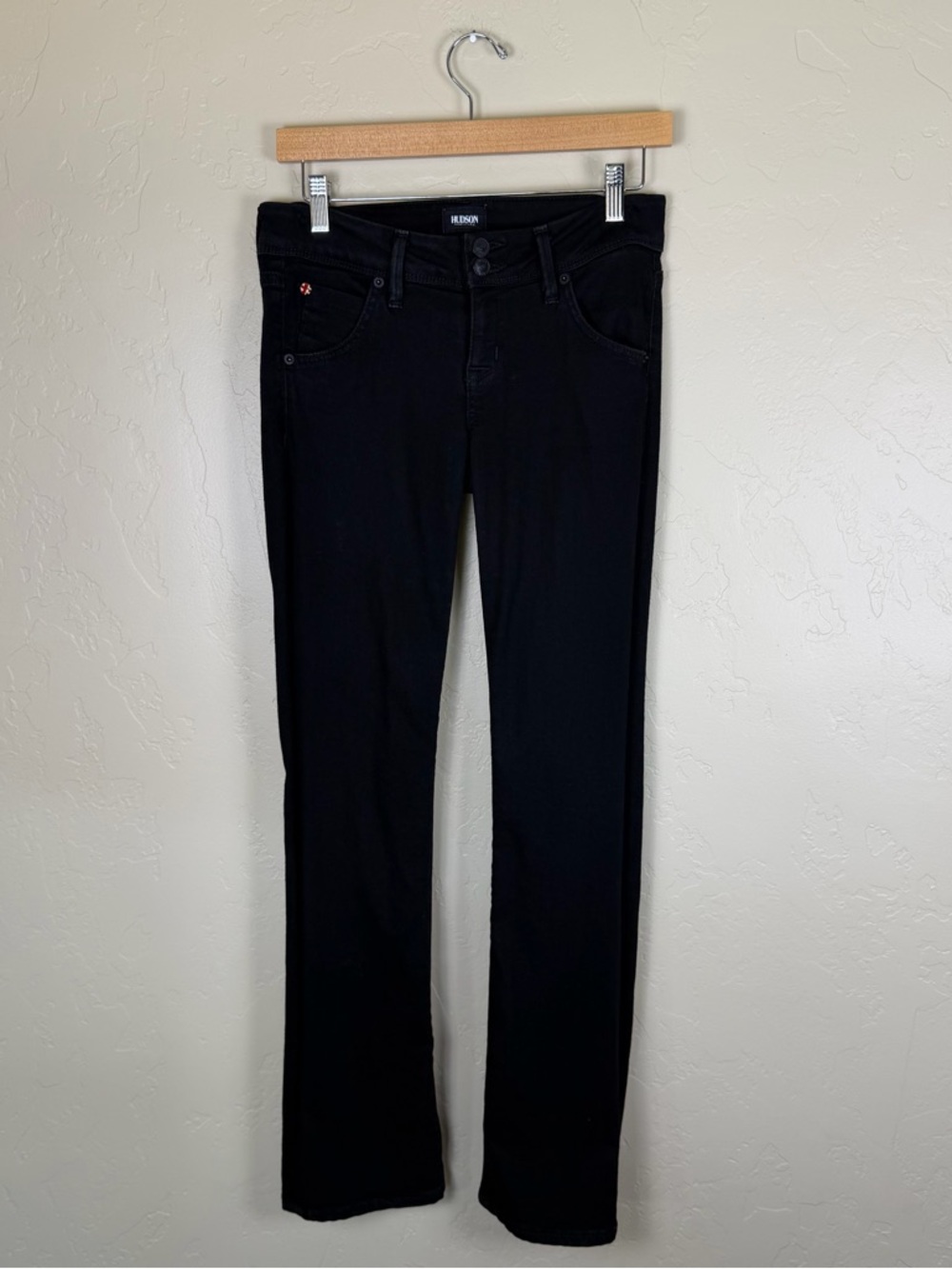 Hudson Women’s Beth Mid-Rise Baby Bootcut Jeans in Black Size 26 - Picture 2 of 9